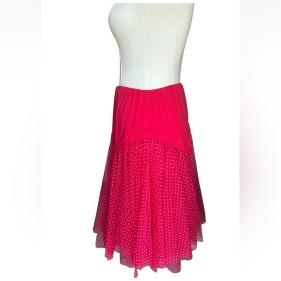 KOKOMARINA Antoine Coelenbier Red Polka Dot Tulle Dopamine Dressing Skirt Small - Picture 7 of 10